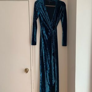 BcBg floor length with heels.